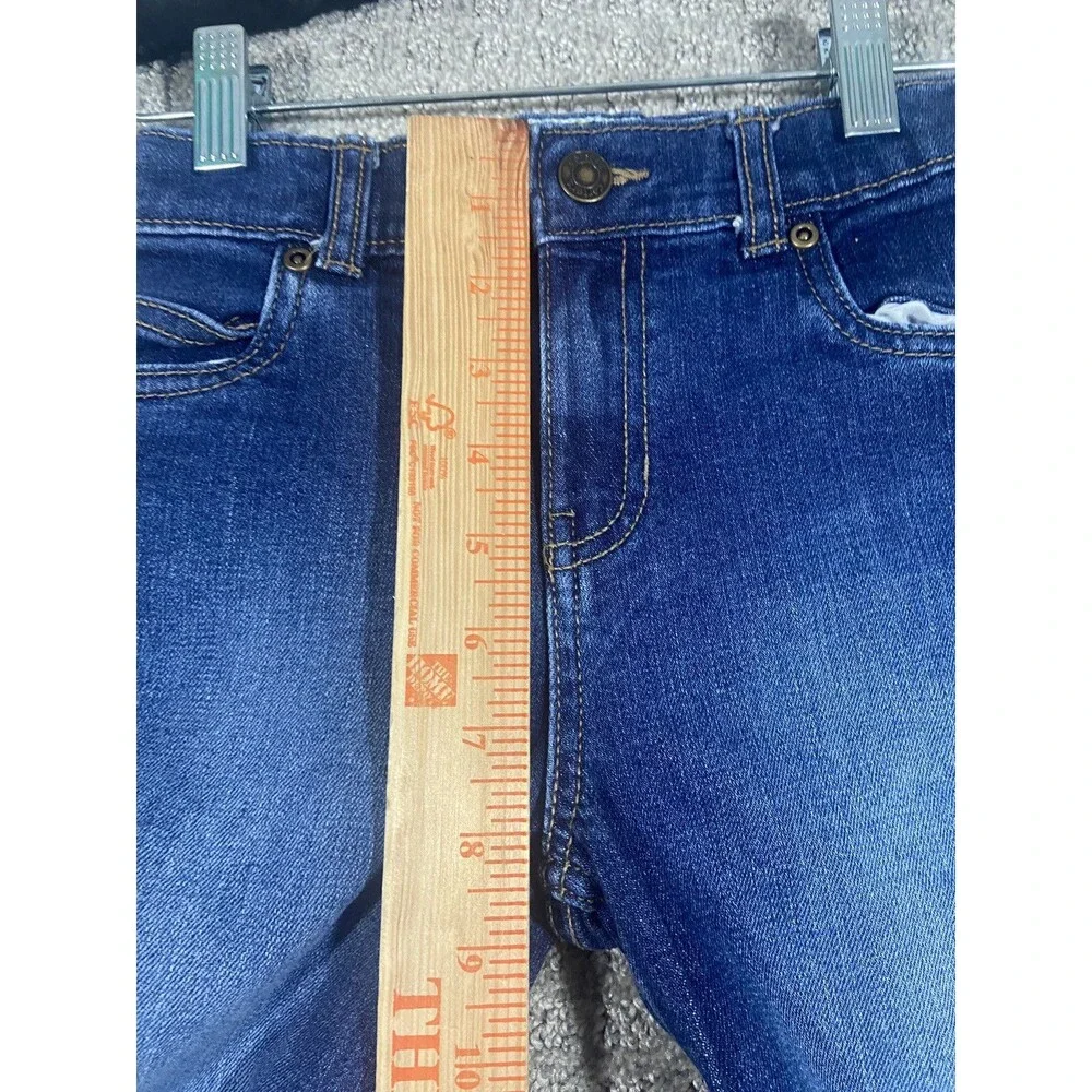 Carters Kid Jeans 7 Girls Blue 5 Pocket Skinny Denim Jeans  Adjustable Waist